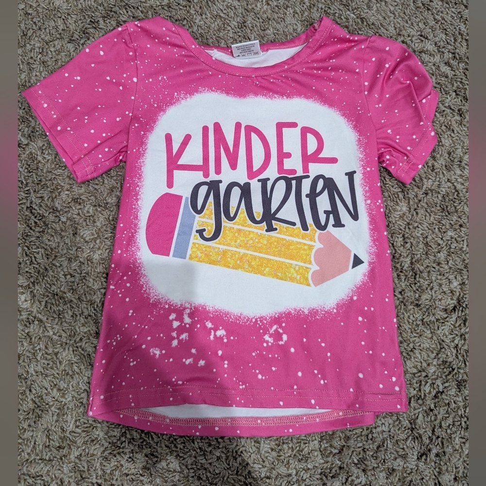 6t Kindergarten Boutique Back To School Shirt Milk Silk